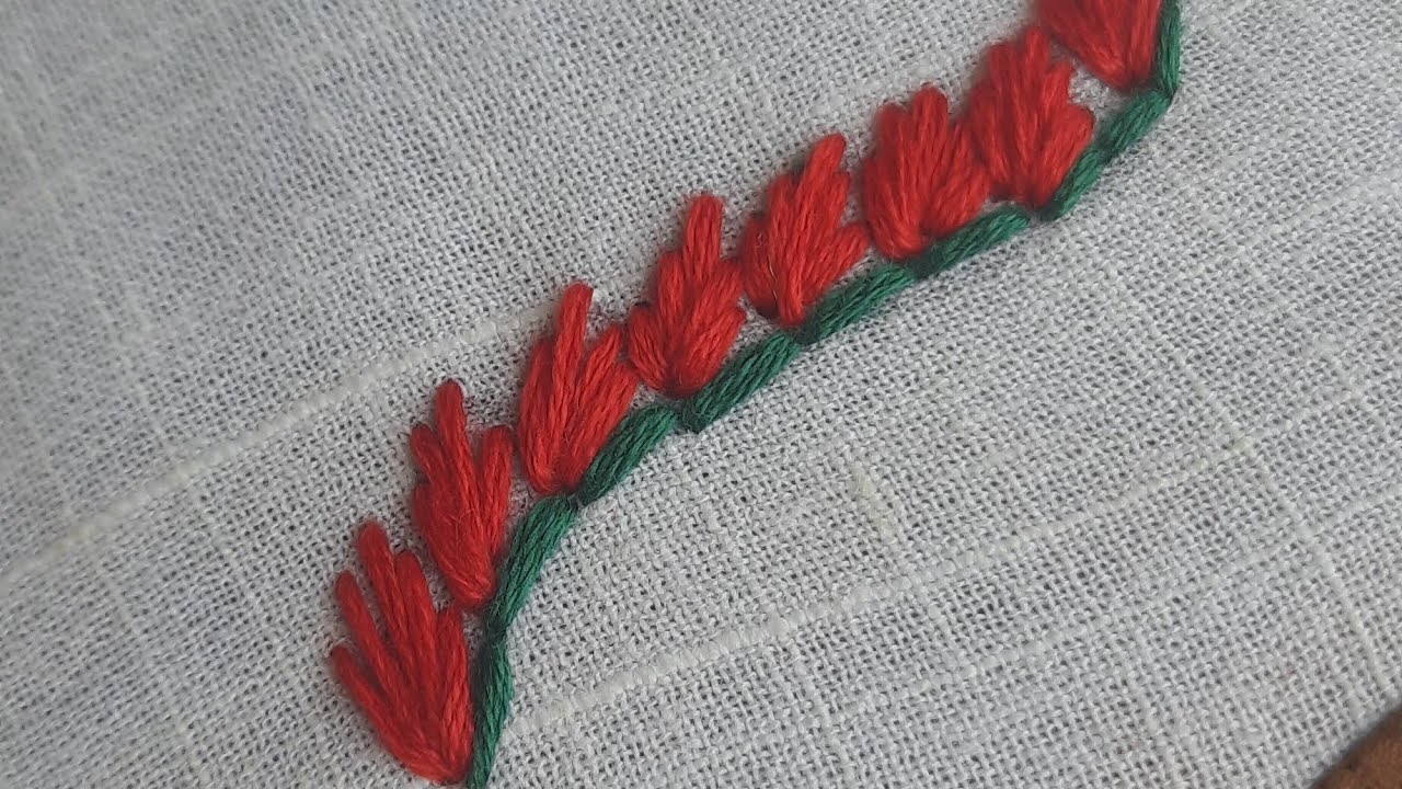 beautiful easy method hand#embroidery design