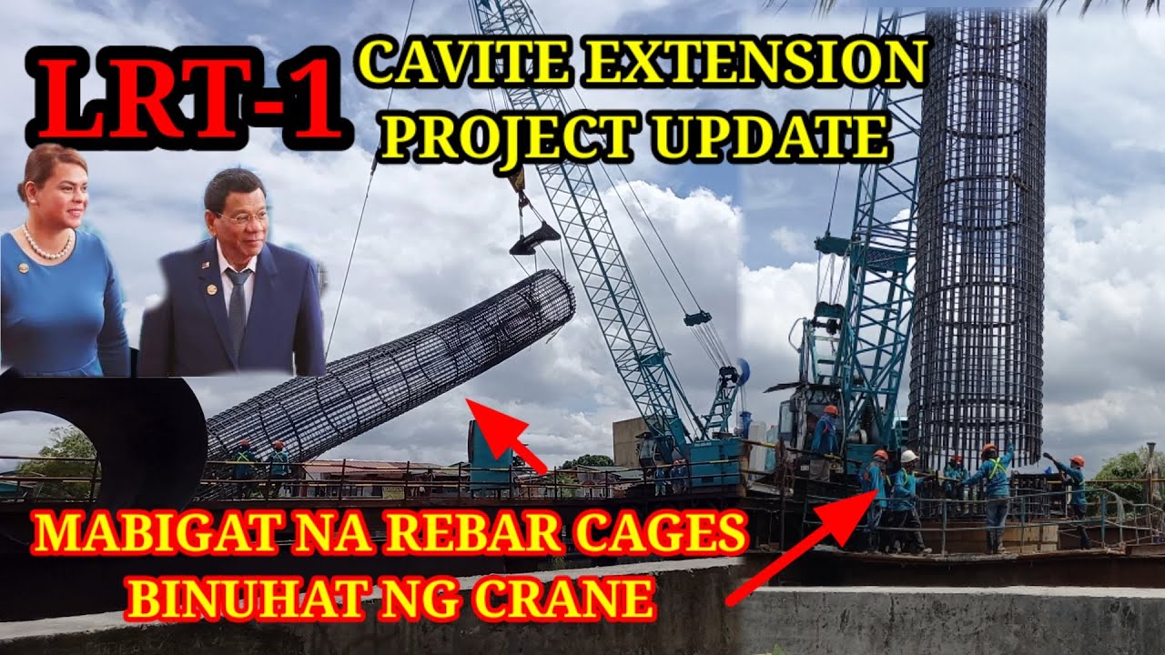 REBAR CAGES BINUHAT NG CRANE LRT1 CAVITE EXTENSION PROJECT YouTube