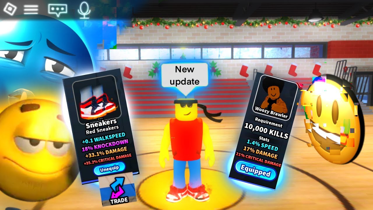 Trying the New Woozy Brawler + Red Shoes Combo and Trading Update (Fight In A School)