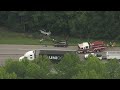 Car crashes into treeline off I-40 in Cary