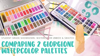 Comparing Two Giorgione Watercolor Palettes- Unbox & Swatch- Student Grade Showdown