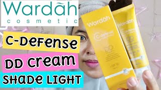 Review WARDAH - C Defense DD Cream shade Light | By Vapinka Makeup