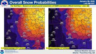 NWS Atlanta Special Briefing for Winter Weather Potential this weekend [2PM January 28, 2026]