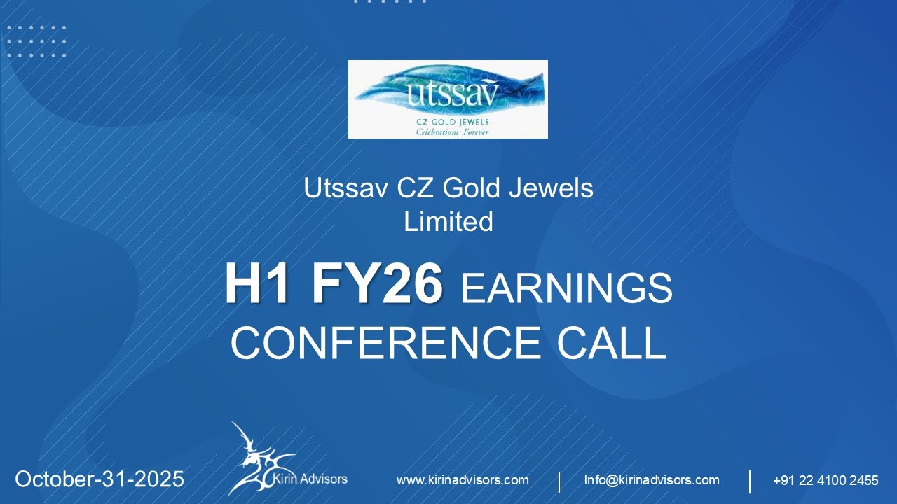 Utssav CZ Gold Jewels Limited H1 FY26 Earnings Conference Call
