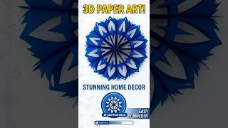 AMAZING STAR DIY 3D HOME DECOR #snowflakes#wintercrafts#holidaycraft#paperflowerwallhanging