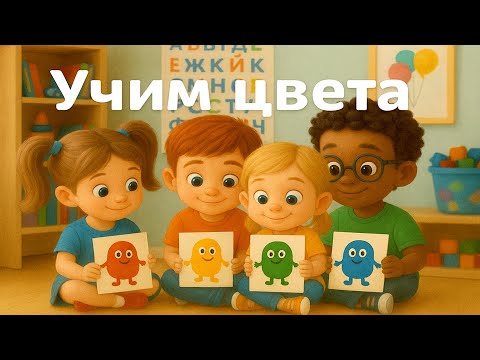 🌈 Учим ЦВЕТА! Яркая песенка про все цвета радуги для малышей 🎵✨ | Обучающее видео