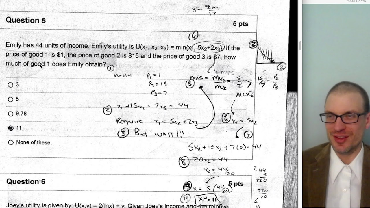 Econ401 Exam #1 Solution Walk Through