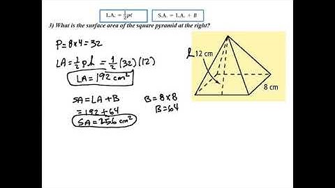 Geometry - 11.3 Surface Area of Pyramids/Cones Lesson Video
