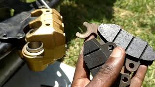 How to service & clean your brake calipers & pads on a Kibo motorcycle. Kibo k150 features part 5.