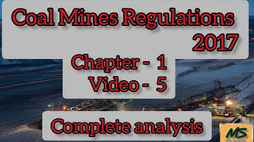 Coal Mines Regulations 2017 | coal mines regulations 2017 chapter 1 in hindi by Mine spreading