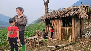 The poor girl was helped by Ms. Khe to rebuild the wall of her house to make it stronger and safer