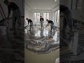 Luxury Living Room Transformation with Metallic Epoxy Floor ✨ #viral #viralshorts #shorts#epoxyfloor