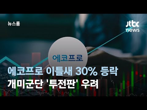 "코인 같다" 에코프로 이틀새 30% 등락…개미군단 '투전판' 우려 / JTBC 뉴스룸