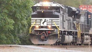 EMD SD70ACU Leading Norfolk Southern Double Stack Train