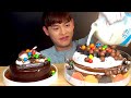 ASMR 우유폭포 떨어진 🍫 초코 오레오 케이크 먹방~!! Milk Falls With Chocolate Cake Oreo Cake MuKBang~!!