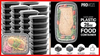 Quality product -  50-Pack Meal Prep Plastic Microwavable Food Containers For Meal Prepping With Lid Microwave Safe Stack Able Meal Prep Plastic Food Container 8615919956186