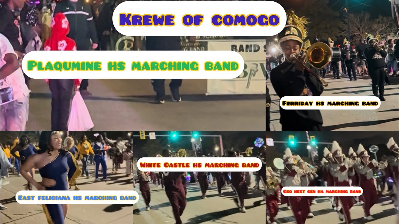 Krewe of comogo marching bands.. plaqumine la