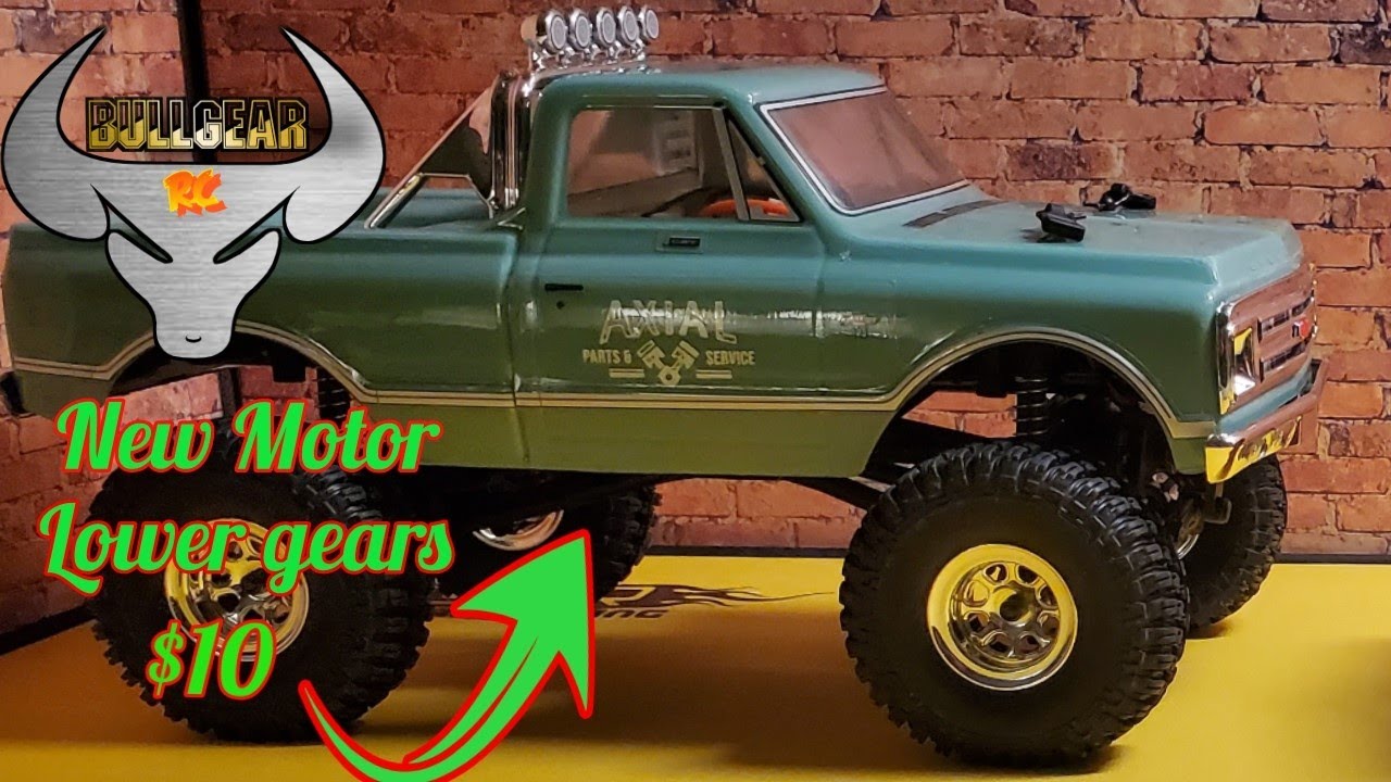 SCX24 10 MOD 100T MOTOR AND LOWER GEAR RATIO YouTube