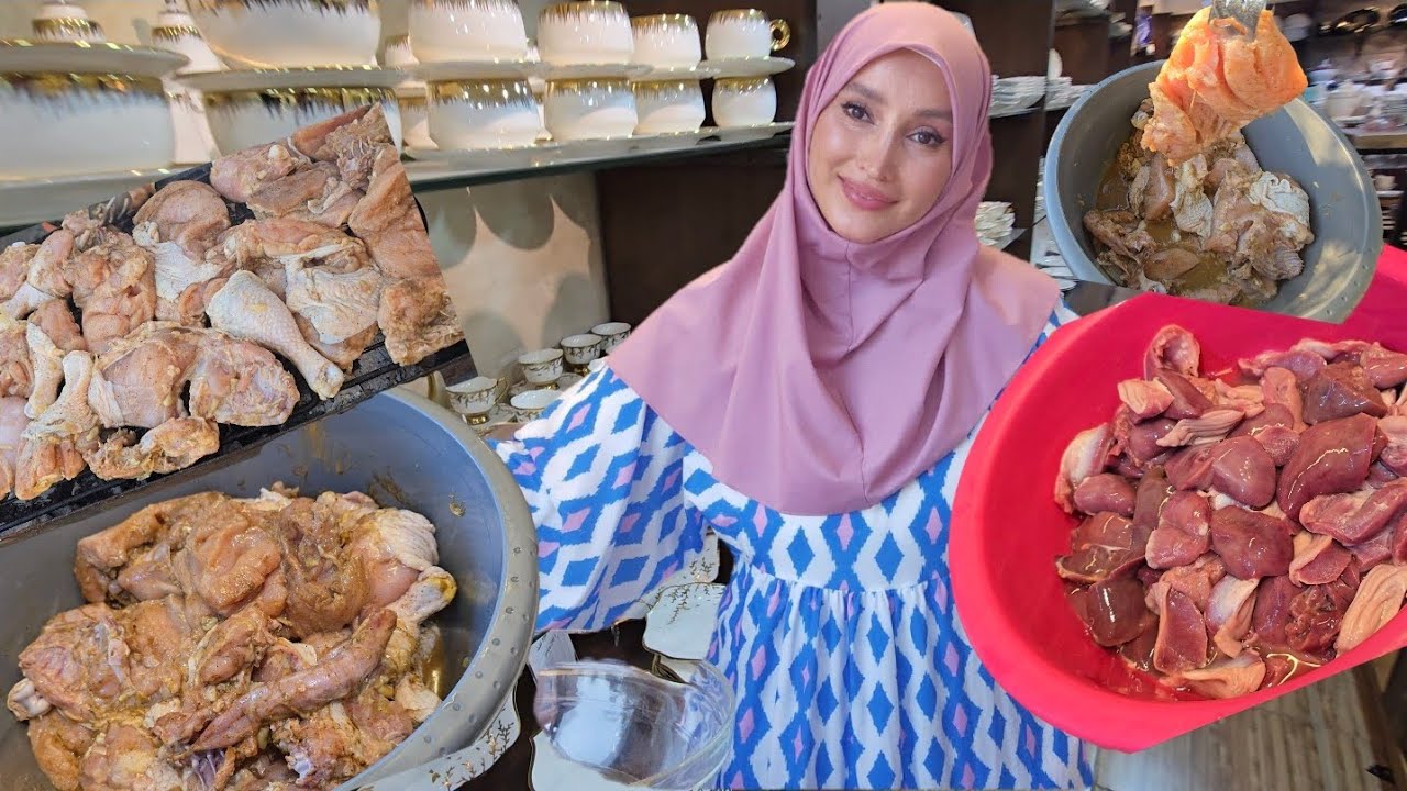 طريقي في تنظيف و شوي الدجاج 🍗