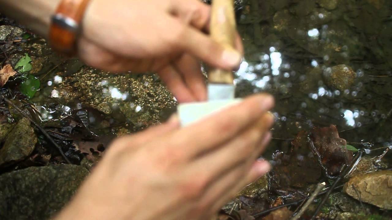 outdoor knife sharpening 야외 나이프 샤프닝 bushcraft korea survival YouTube