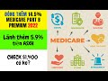 Năm 2022 chính thức TĂNG MEDICARE PART B premium I ĐÓNG THÊM 14.5% I Check $1,400 có ko?