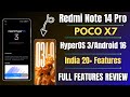 Redmi Note 14 Pro/POCO X7 HyperOS 3.0 Android 16, India Update Full Features Review 20+ New Features