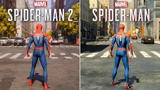 SpiderMan 2 vs SpiderMan Remastered  Physics and Details Comparison