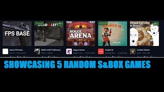 S&box 5 random games!