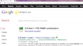 Google Search Tip 16 - Converting Units screenshot 5
