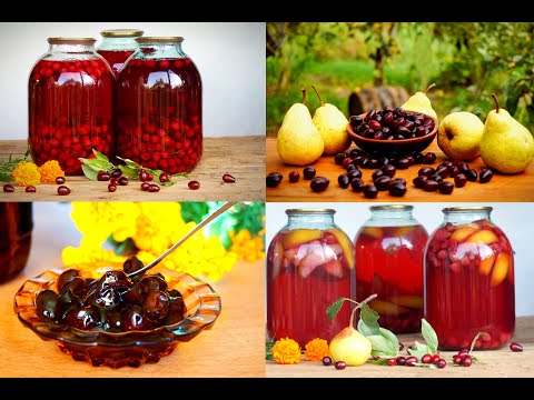 შინდის კომპოტი, შინდის მურაბა/Cornelian Cherry Compote  and jam