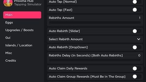 Tapping simulator script auto farm auto rebirt auto open egg and more !!!!!!