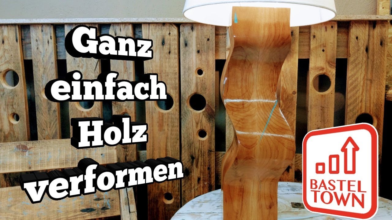 DIY table lamp: Bending wood made easy with this simple trick - YouTube