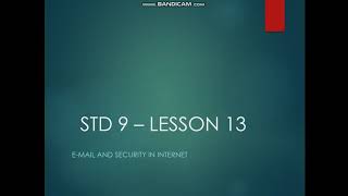 LESSON 13 - E-MAIL AND SECURITY IN INTERNET - PART II