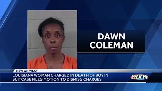 Woman charged in death of boy in suitcase files motion to dismiss charges