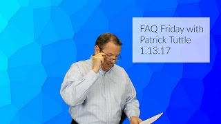 FAQ Friday with Patrick Tuttle