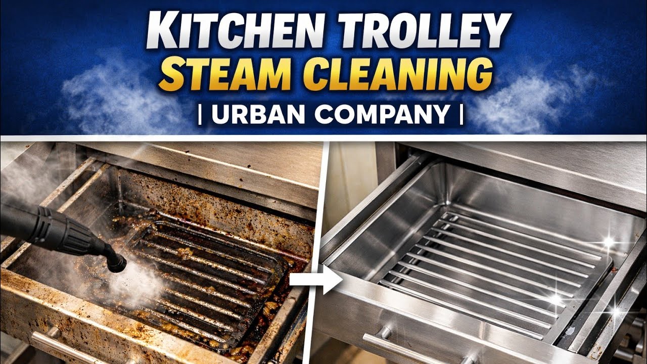 Kitchen Trolley Steam Cleaning | Deep Cleaning with Steam Machine | Urban Company