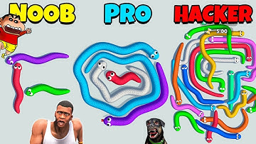 SHINCHAN UPGRADING SNAKE from NOOB to GOD LEVEL IN TANGLED SNAKE PART 2 WITH FRANKLIN | DREAM SQUAD