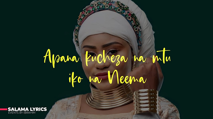 Apana Kucheza Na Mtu Iko Na Neema Lyrics Video - Chancelle Ngoie SALAMA