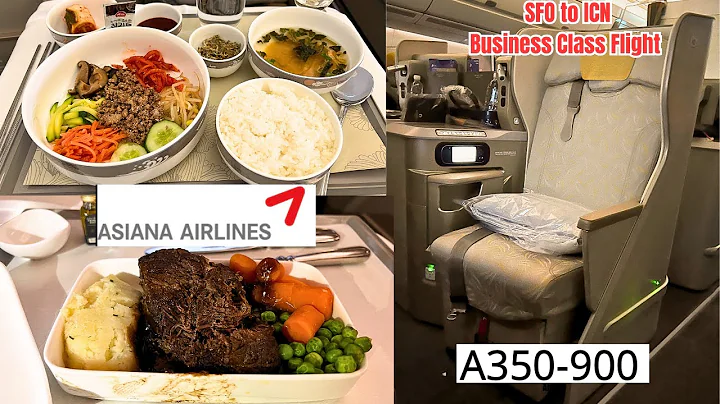 Asiana Business Class (A350-900) SEA to ICN: FOOD IS AMAZING1 #asianaairlines #alaskaairlines