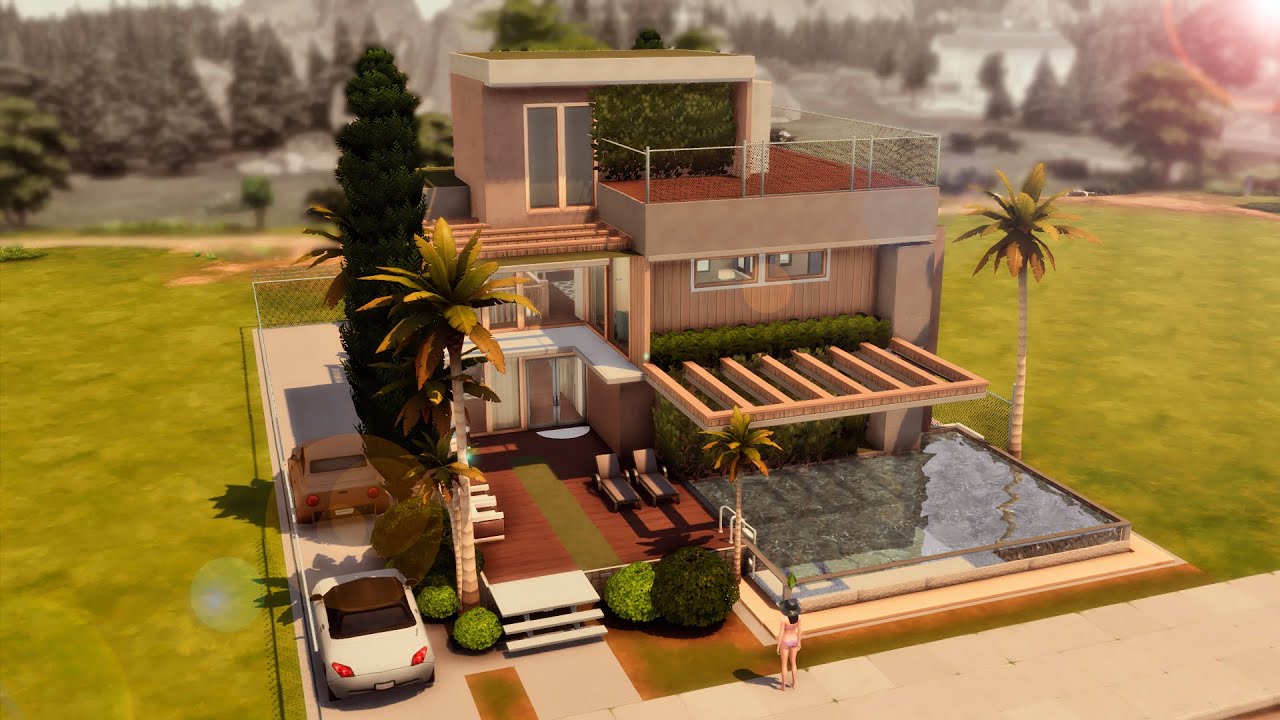 Casa Moderna com Jogo Base, The Sims 4