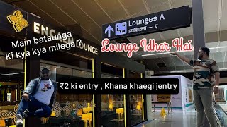 Delhi Airport Lounge @delhiairport  IGI Airport T3 | #delhiairport #lounge | Credit card food
