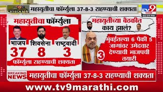 Maharashtra Politics | महायुतीचा फॉर्म्युला 37 - 8 - 3 राहण्याची शक्यता : tv9 Marathi