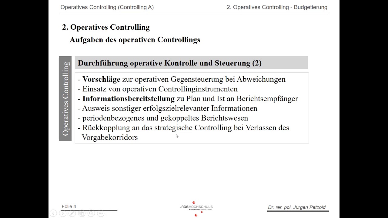 Update New Controlling A Teil 4-1 Operatives (Controlling - Budgetierung bis Folie 48)