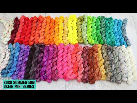 Swatching the Americolor Nifty 50 Food Coloring Set on Yarn for Fade Sets 2020 SMSMS Night 3