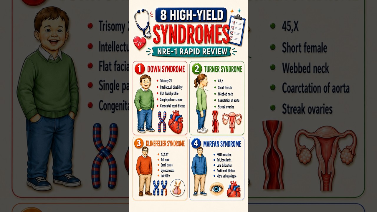 🧬 8 High-Yield Syndromes | NRE-1 Rapid Review For OCT Attempt 2026