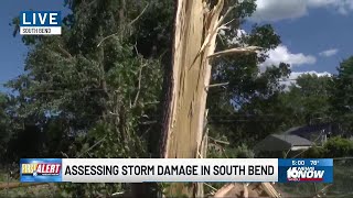 Cleanup efforts underway after severe weather in South Bend