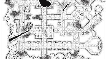 Hand Drawn Catacombs of Krezh Dungeon Map Time Lapse!