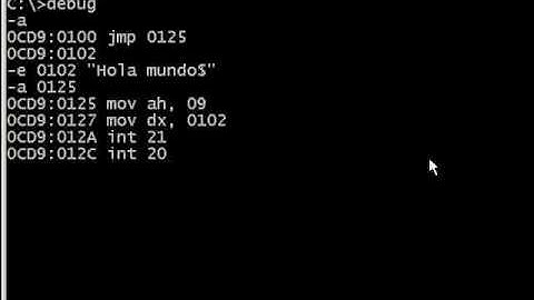 Ensamblador - Hola mundo