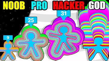 NOOB vs PRO vs HACKER vs GOD Layer Runner 3D