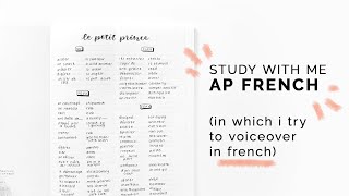 study with me ap french! 🥐 i tried to voiceover in french mdr (lol)